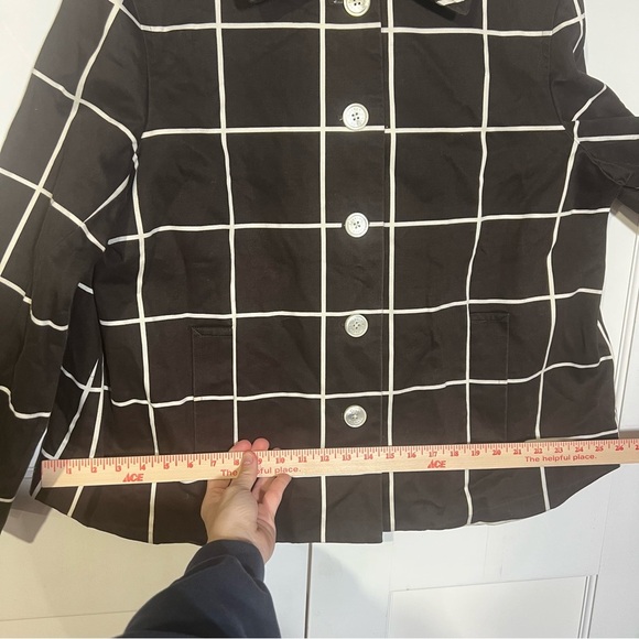 Ralph Lauren Jacket Blazer Brown and White Stripe Paneled Check Size 2X Classic - Picture 5 of 11